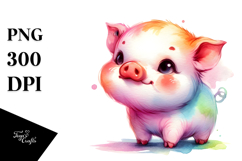Cute Baby Pig Drawing | Clipart Product Image 1