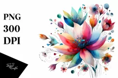 Colorful Watercolor Whimsical Vibrant Clipart Product Image 3