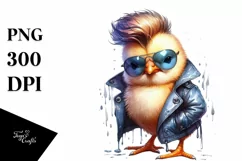 Baby Chicken Posing, Cool Haircut PNG Product Image 3