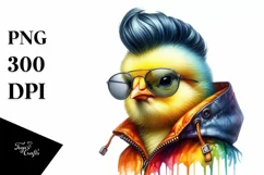 Baby Chicken Posing, Cool Haircut PNG Product Image 1