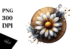 Abstract Glossy Daisy PNG Product Image 1