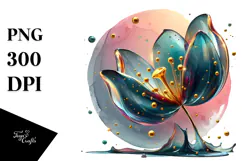 Abstract Glossy Tulip Material PNG Product Image 1