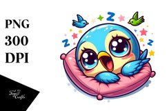 Colorful Baby Swallow Sleeping | Sublimation | Clipart Product Image 3