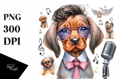 Watercolor Baby Vizsla | Sublimation Clipart Product Image 3