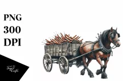 Vintage Dirty Horse Wagon | Sublimation Clipart Product Image 3