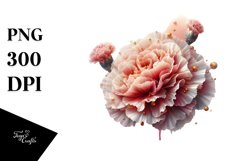 Glossy Carnation Golden Insertions Clipart Product Image 3