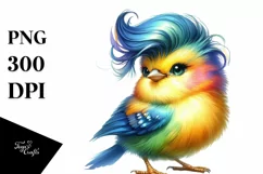 Baby Bird Posing, Cool Haircut PNG Product Image 3