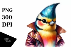 Baby Bird Posing, Cool Haircut PNG Product Image 3