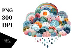 Colorful Cloud PNG Product Image 1