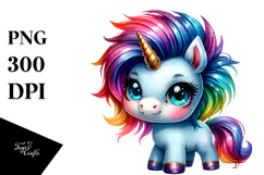 Cute Baby Unicorn Dancing, High-Res PNG Product Image 1