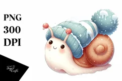 Cute Baby Snail, Transparent PNG Product Image 1