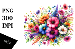 Colorful Flowers, PNG Product Image 1