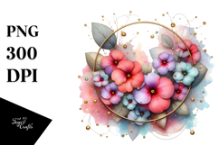 Abstract Impatiens Frame PNG Product Image 1