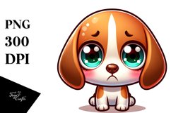 Colorful Cute Cartoon Funny Baby Beagle | Clipart Product Image 3
