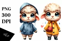 Watercolor Baby Lamb | Sublimation Clipart Product Image 3