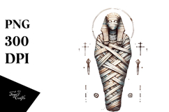 Mummy Digital Painting, PNG Product Image 1