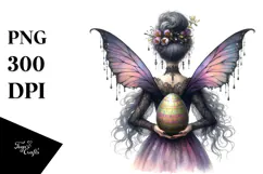 Watercolor Gothic Fairy PNG Product Image 1