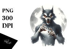 Funny Digital Werewolf Image, Transparent PNG Product Image 1