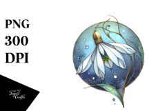 Stained Snowdrop Material | Clipart Product Image 1