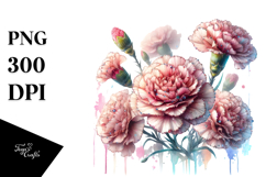 Carnation with Metallic Insertions PNG Product Image 1