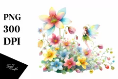 Cute Fairy Flower Clipart Product Image 3