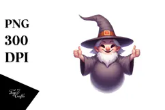 Funny Witch Digital Painting, Colorful PNG Product Image 1