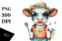 Energetic Baby Cow, High-Res PNG Product Image 1