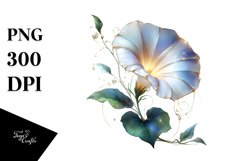 Colorful Morning Glory Sticker | Clipart Product Image 1