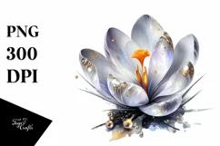 Detailed Glossy Crocus Made of Material | Clipart Product Image 1