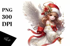 Digital Painting Christmas Angel PNG Product Image 1