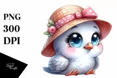 Watercolor Funny Baby Dove Hat | Sublimation | Clipart Product Image 1