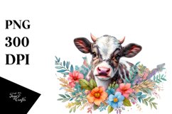 Colorful Baby Cow in Provencal Town, PNG Product Image 3