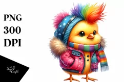 Watercolor Baby Chicken, Transparent PNG Product Image 1