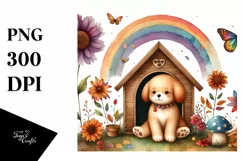 Colorful Dog House Scene | Clipart Product Image 3