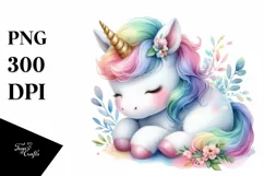 Cute Baby Unicorn PNG Product Image 1
