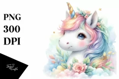 Cute Baby Unicorn PNG Product Image 3