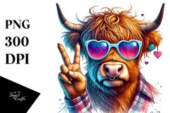 Colorful Watercolor Digital Painting with Detailed Highland Product Image 1