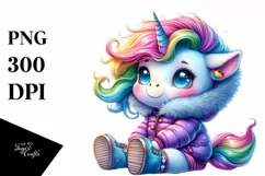 funny baby unicorn, Transparent PNG Product Image 3