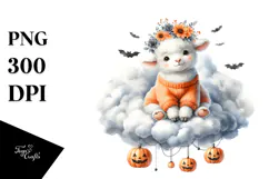 Cute Lamb for Halloween, Transparent PNG Product Image 1