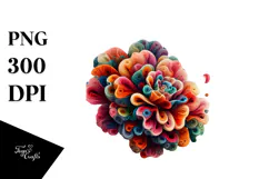 Monkey Made of Flowers, Transparent PNG Product Image 1