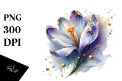 Glossy Crocus Splash | Sublimation | Clipart Product Image 3