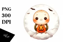 Cute Halloween Baby Turtle PNG Product Image 1
