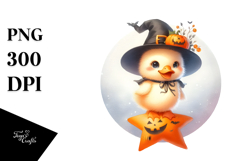 Cute Digital Halloween Duck PNG Product Image 1