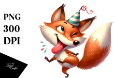 Goofy Fox Party Hat PNG Product Image 1