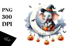 Elephant in Halloween Costume PNG Product Image 1