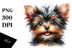 Happy Yorkshire Terrier Watercolor Product Image 1