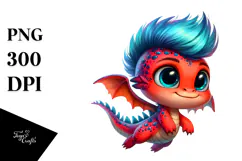 Expressive Baby Dragon, Transparent PNG Product Image 1