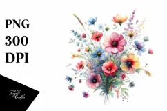 Colorful Wild Flowers PNG Product Image 3