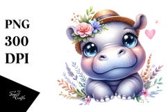 Energic Baby Hippo PNG Product Image 1