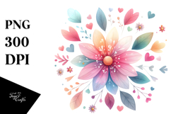 Cute Digital Painting of Flowers PNG Product Image 1